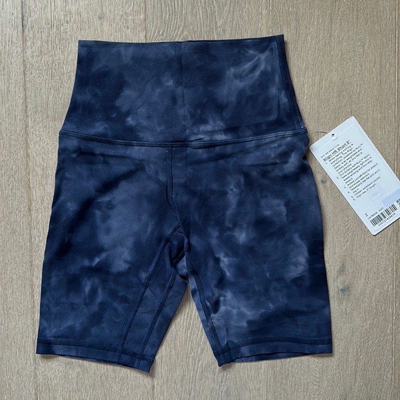 lululemon athletica Pants - align short 8" diamond dye asphalt grey true navy size 2 lululemon nwt